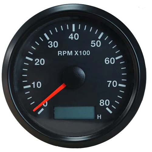 Miniatura 11 de ELING Tacómetro universal Medidor RPM con medidor de horas ajustable y alarma RPM 0-12000RPM 3.346 in con retroiluminación Negro+Negro