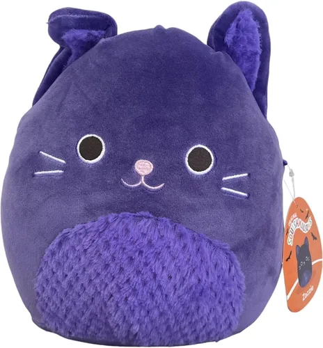 Miniatura 3 de Squishmallows Zazzie The Cat - Peluche Kellytoy con licencia oficial de 8 pulgadas, juguete de peluche coleccionable suave y esponjoso de Halloween
