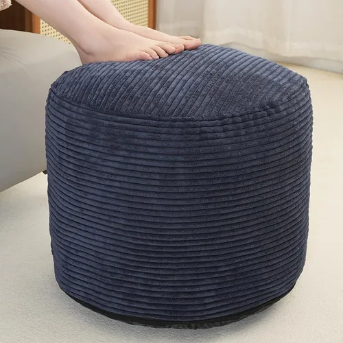 Miniatura 8 de Puf otomano relleno redondo moderno relleno de espuma pufs para sala de estar, silla decorativa de 20 x 15 pulgadas, puf esponjoso, taburete otomano