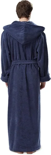 Miniatura 3 de Arus - bata de baño de algodón hasta el tobillo con capucha estilo turco para hombre