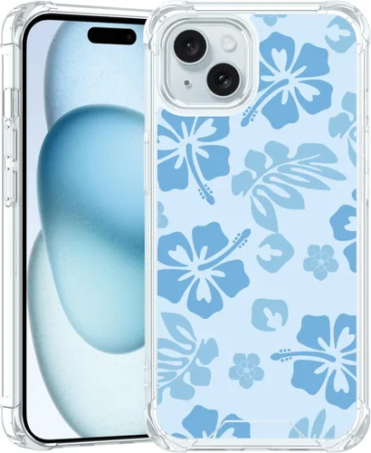 Miniatura 36 de FANXI Funda de teléfono de hibisco azul compatible con iPhone 11 de 6.1 pulgadas, funda protectora a prueba de golpes de TPU con bonita flor azul