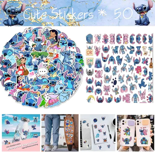 Miniatura 7 de Stitch Merchandise Stuff Gift Set, Stitch Anime Drawstring Bag, Keychain, Keychain Lanyard, Purse, Bracelets
