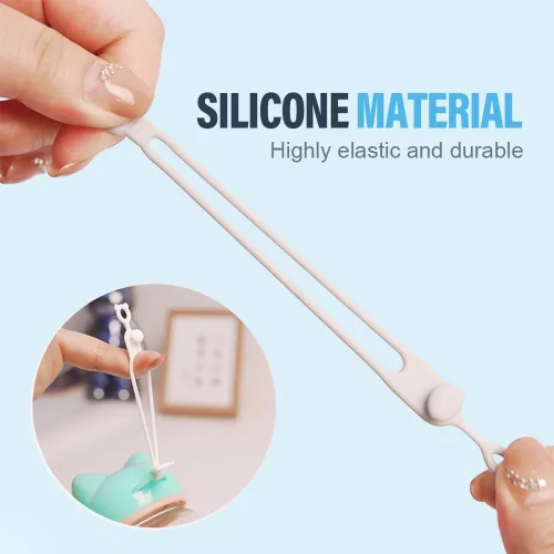 Miniatura 7 de Organizador de cables de datos, organizadores de auriculares de silicona multiusos actualizados 2025, organizadores de gestión de cables