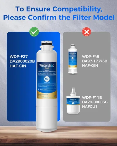 Miniatura 3 de Waterdrop Plus DA29-00020B 𝐍𝐒𝐅 𝟒𝟎𝟏 Certificado Filtro de Agua, Reduce 𝐏𝐅𝐎𝐀/𝐏𝐅𝐎𝐒, Reemplazo para Filtro de Agua Samsung® HAF-CIN, HDX FMS-2