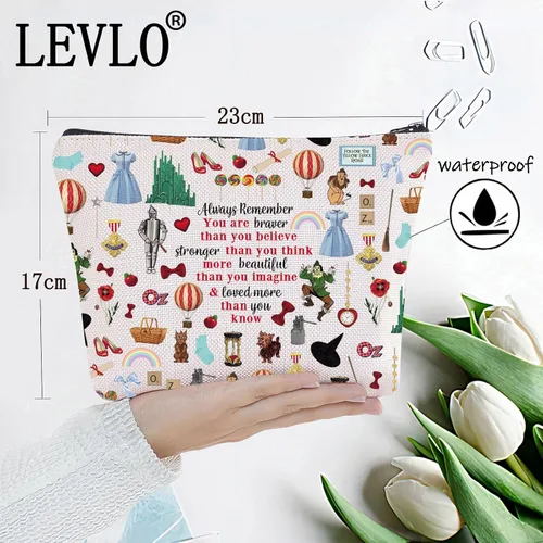 Miniatura 2 de LEVLO Zapatillas de princesa roja bolsa de cosméticos rojo rubí zapatillas maquillaje cremallera bolsa bolsa mago película merch, Siempre Doro