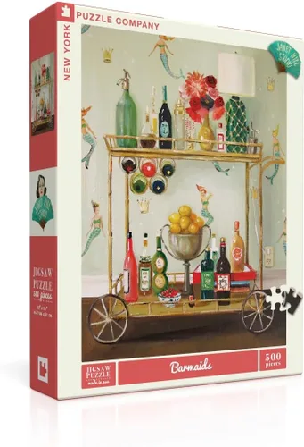 Miniatura 9 de New York Puzzle Company - Janet Hill All Paws on Deck - Rompecabezas de 500 piezas para noches de juego familiares por Janet Hill