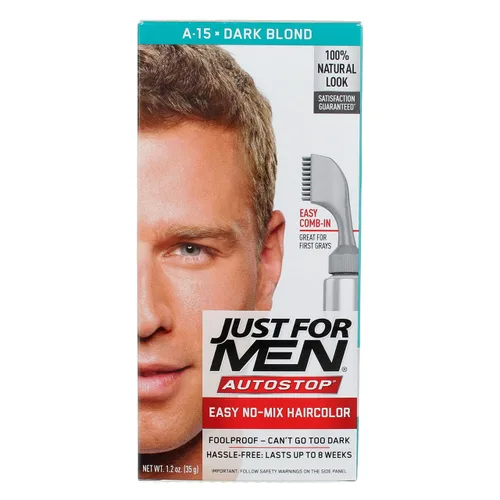 Miniatura 3 de JUST FOR MEN AutoStop - Tinte para el cabello, rubio oscuro A-15 (paquete de 2)