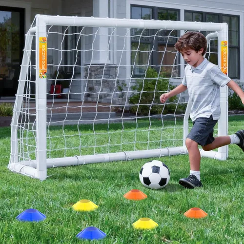 Miniatura 10 de NAIZEA Soccer Goal - 12x6/10x6/8x6/6x4FT Soccer Goals for Backyard, Portable & Weatherproof HPVC Soccers Goal w/Soccer Net Durable Post for Adults &