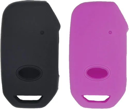 Paquete de 2 fundas de goma de silicona para llaves, funda protectora sin llave para Kia Telluride Seltos Soul Forte GT EX Sportage Sorento Cerato