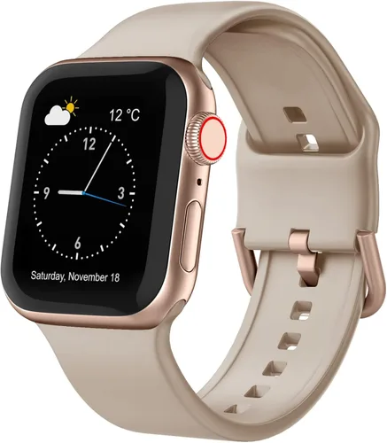 Miniatura 20 de Correa deportiva para Apple Watch, 49, 46, 45, 44, 42, 41, 40 y 38 mm, correa de silicona suave, cierre clásico, reemplazo para iWatch Series 11