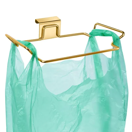 Miniatura 8 de Soporte Grande de Acero Inoxidable para Bolsas de Basura para Puertas y Armarios de Cocina, Negro