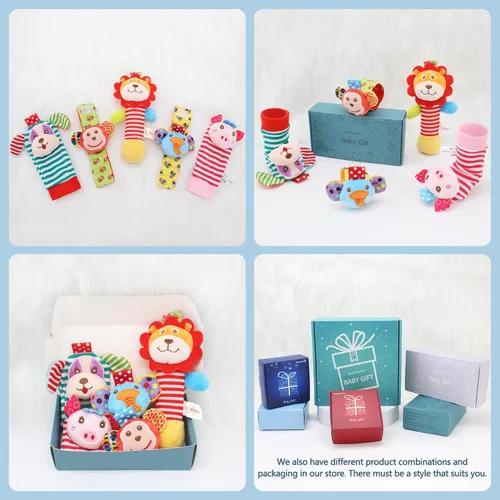 Miniatura 8 de Bloobloomax- Sonajeros para muñeca y calcetines sonajeros de pie buscadores para bebé, juguete de sonajero, sonajero pulsera para mano o brazo