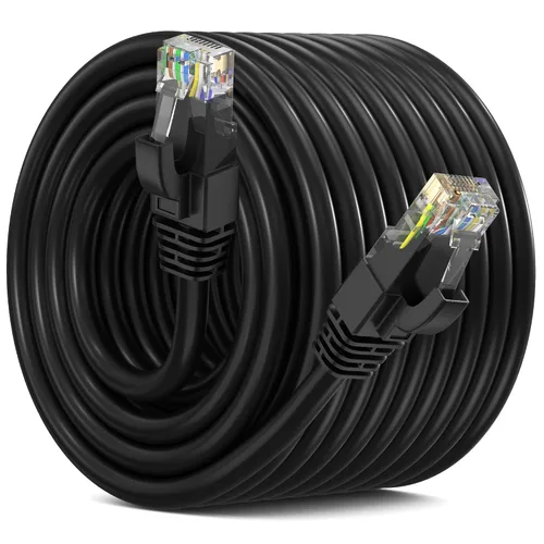 Miniatura 33 de Maximm Cable Ethernet Cat 6, cable de red y conexión de alta velocidad de 100 pies, UTP, 10 Gbps, cable Ethernet de 550 MHz, color negro