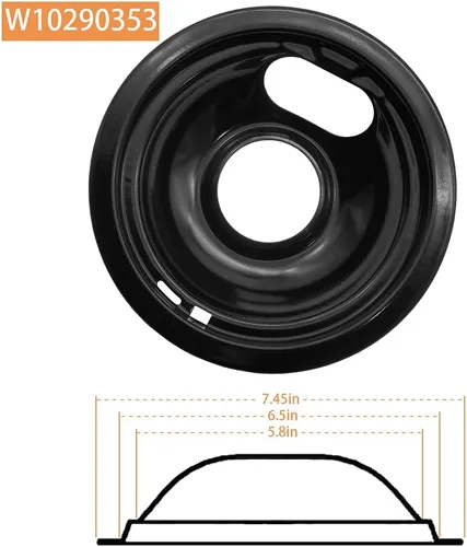 Miniatura 7 de SupHomie W10290350 W10290353 - Juego de sartenes de goteo de porcelana y quemador eléctrico MP22YA - Compatible con Whirlpool, Amana, May-tag
