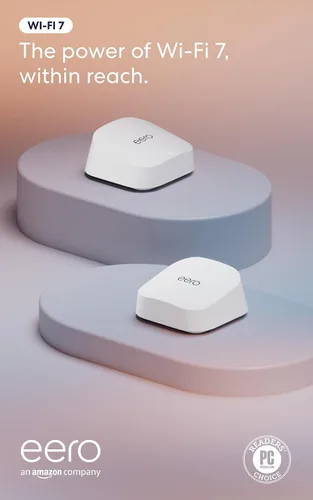 Miniatura 7 de Amazon eero 7 con 1 mes gratis de eero Plus (renovación automática): WiFi rápido hasta 2.5 Gbps, cubre hasta 2,000 sq. ft., paquete de 1