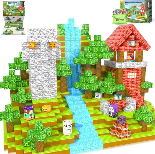 Miniatura 13 de Bloques Magnéticos - Construye Mi Mundo Magnético, Juguetes Magnéticos Artesanales para Niños y Niñas de 3-4, 4-5, 6-8 Años, Juguetes Sensoriales