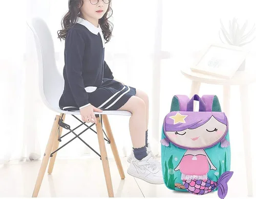 Miniatura 7 de BLUBOON Mochila para niños pequeños para niñas linda mochila preescolar 3D bolsa de libros para niños pequeños