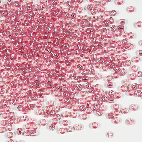 Miniatura 30 de Cuentas de semillas doradas transparentes de 4 mm al por mayor para hacer joyas, 110 gramos, aproximadamente 1600 piezas, cuentas de vidrio 6/0