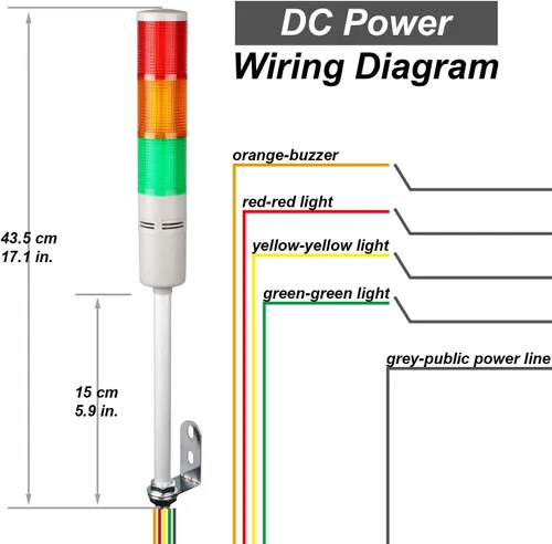 Miniatura 5 de Luces de pila de torre, luces de señal de advertencia industriales, columna, indicador de señal RGB de seguridad de taller de fábrica, luces LED