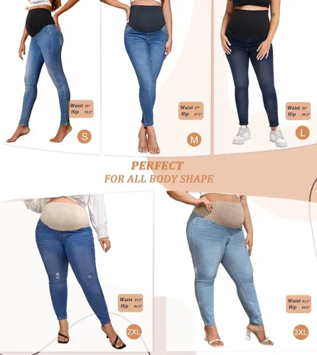 Miniatura 6 de Hybrid & Company Maternity - Jeans ajustados ultra elásticos para mujer