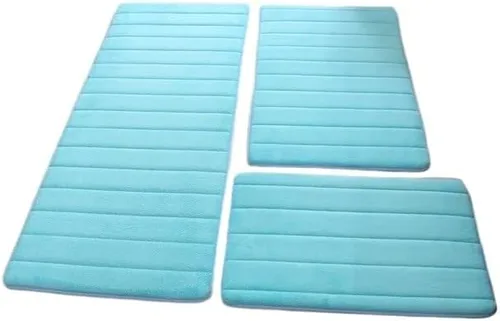 Miniatura 25 de Alfombra antideslizante de Baño De Espuma Viscoelástica, Tapete Moderno, Antideslizante, 3 Unidades Por Juego Alfombras de Baño