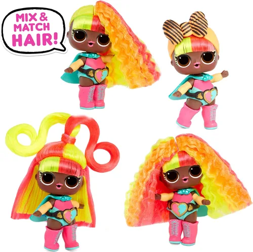 Miniatura 5 de L.O.L. Surprise! Muñecas Hairvibes con 15 sorpresas y extensiones para mezclar y combinar