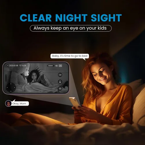 Miniatura 6 de litokam Cámara de seguridad interior de 5MP, cámaras de seguridad WiFi 5G/2.4G para el hogar con aplicación para teléfono, cámara para mascotas