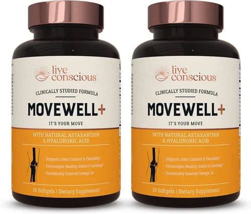 Miniatura 12 de MoveWell de LiveConscious Glucosamina Condroitina con MSM, ácido hialurónico y más Suplemento de salud articular (paquete de 2)