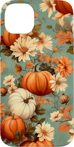 Miniatura 15 de Funda con temática de otoño para iPhone 12/12 Pro, diseño vintage de otoño con diseño de calabaza y calabaza
