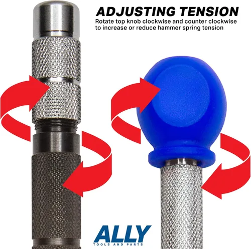 Miniatura 2 de ALLY Tools - Punzón central automático súper fuerte de 6 y 5 pulgadas, perforador central automático perfecto para metal, madera, plástico, vidrio