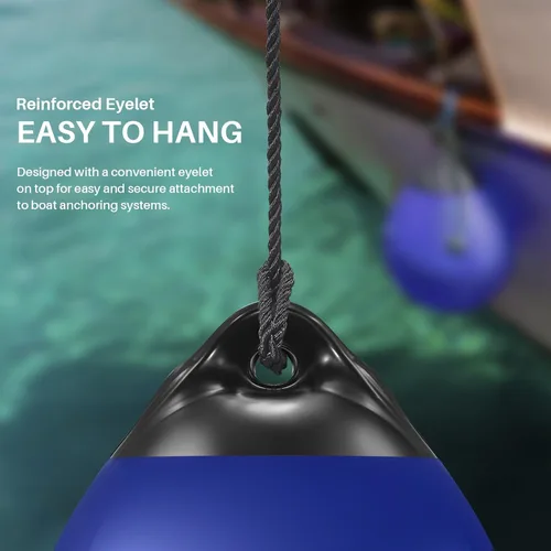 Miniatura 4 de Pair of Vinyl Boat Buoy Balls, 11.4 x 13.8 Inches Round Boat fenders Ball for Boat Mooring Buoys, Anchor Float Buoy and Mooring Fender