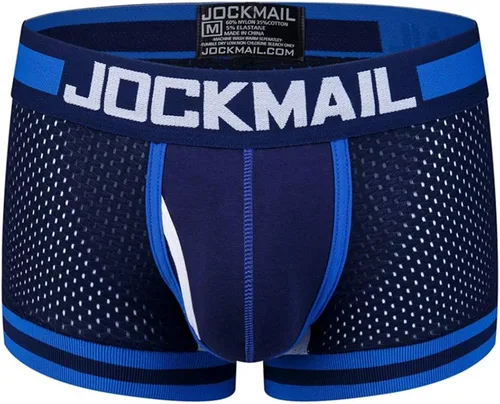 Miniatura 3 de JOCKMAIL Ropa interior de malla para hombre, pantalones cortos de entrepierna transpirable, ropa interior para hombre