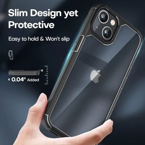 Miniatura 5 de TAURI Funda 3 en 1 para iPhone 13, con 2 protectores de pantalla, [protección contra caídas de grado militar] a prueba de golpes para iPhone 13