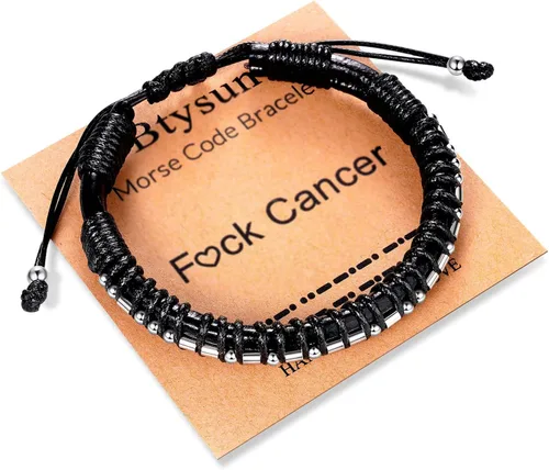 Miniatura 63 de Regalos inspiradores para hombres, pulseras con código morse, pulseras para hombre, regalos de graduación para él, Día del Padre, pulsera de cuero