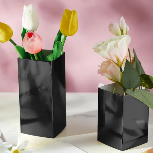 Miniatura 7 de Tenceur 50 hojas de cartulina negra de 12 x 12 pulgadas, hojas de papel metálico brillante con purpurina, papel de impresora cuadrado de 8.82 oz/m²