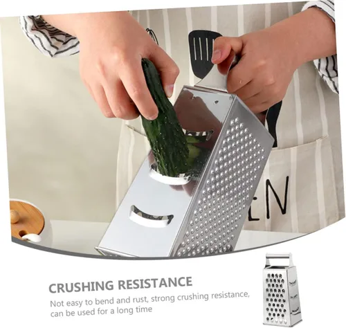 Miniatura 6 de Rallador de queso grande de acero inoxidable, cortador de verduras manual rotativo de cocina, ralladores de rebanadores de queso multifunción