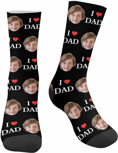 Miniatura 170 de Artsadd Calcetines personalizados para mujeres y hombres, amantes de los perros y gatos, regalos divertidos unisex personalizados