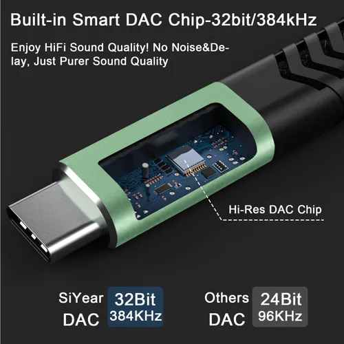 Miniatura 7 de Cable de audio USB C a 0.138 in, TRS de 1/8 pulgadas a USB tipo C Aux para altavoz estéreo de automóvil, cable auxiliar compatible con iPhone 15, 16