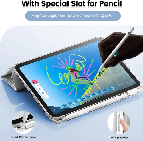 Miniatura 6 de INFILAND Funda compatible con iPad A16 de 11ª generación de 11 pulgadas 2025, funda para iPad de 10ª generación de 10.9 pulgadas, cubierta