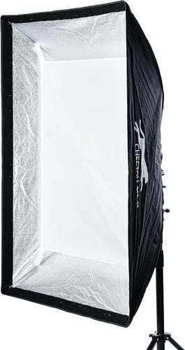 Miniatura 5 de Caja de luz con soporte de guepardo de 32 x 48 pulgadas (Bowen de perfil bajo) con rejilla de caja de huevos y caja de luz estilo paraguas