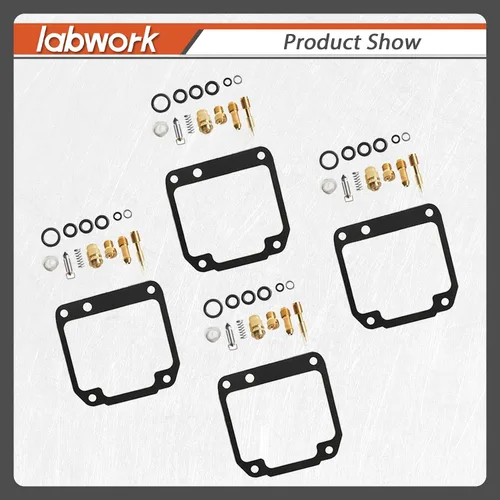 Miniatura 4 de labwork Paquete de 4 kits de reparación de carburador para Yamaha FZ600 YX600 Radian FZ YX 600