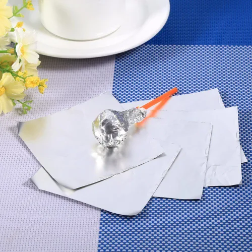 Miniatura 3 de Wowagoga Envoltorios de papel de aluminio para dulces, 6 x 6 pulgadas, papel de aluminio dorado, envoltorios de chocolate para dulces caseros