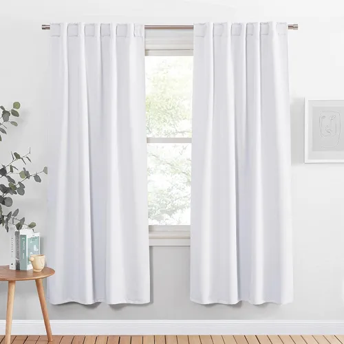 Miniatura 57 de PONY DANCE Cortinas cortas con aislamiento térmico para ventana pequeña, para guardería, baño, cocina, lavandería, caravana, sótano, 29 pulgadas