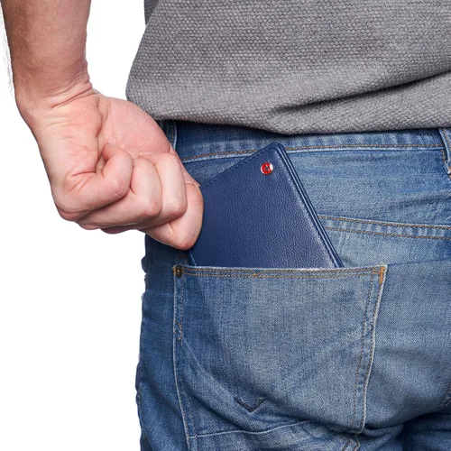 Miniatura 5 de Alpine Swiss - Cartera de piel con cremallera para hombre cierre de cremallera