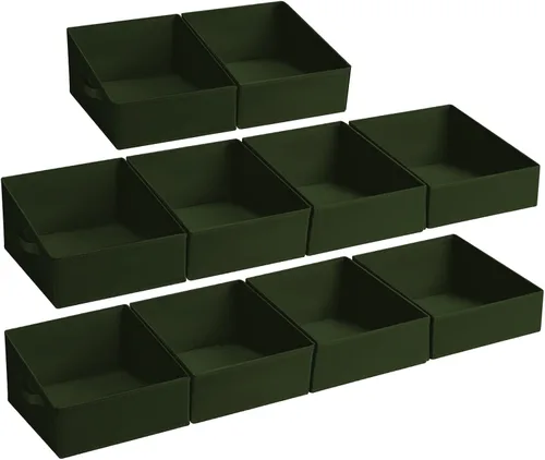 Miniatura 75 de DIMJ Contenedores de almacenamiento trapezoidales para ropa, 4 paquetes organizadores de armario y cestas de almacenamiento, cestas plegables