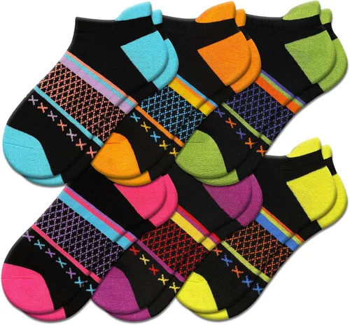Miniatura 7 de Eallco Calcetines deportivos para mujer con suela acolchada, 6 pares