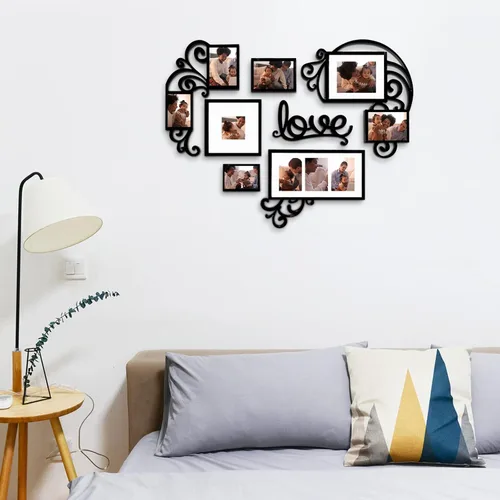 Miniatura 2 de HELLO LAURA - Marco de Fotos Collage Grande para Colgar en la Pared Marcos de Fotos Elegante Marco de Collage de Corazón Regalos para Familia