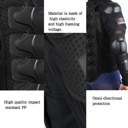Miniatura 4 de RIDBIKER - Chaleco protector de pecho para niños, equipo de motocross, moto todo terreno, chaqueta de armadura de cuerpo completo para motocicleta