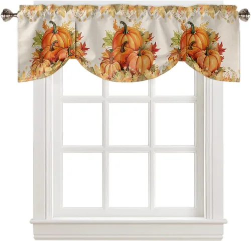 Miniatura 16 de Cortinas de verano con cenefa de amarre para ventanas, cortinas costeras de cocina costeras para ventanas, cortinas náuticas junto al mar, beige