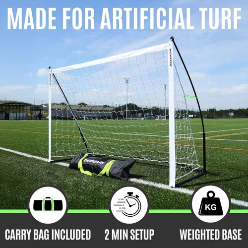 Miniatura 2 de Portería de fútbol portátil QUICKPLAY Kickster Elite Base pesada integrada para entrenamiento en césped artificial, suelos duros o césped natural
